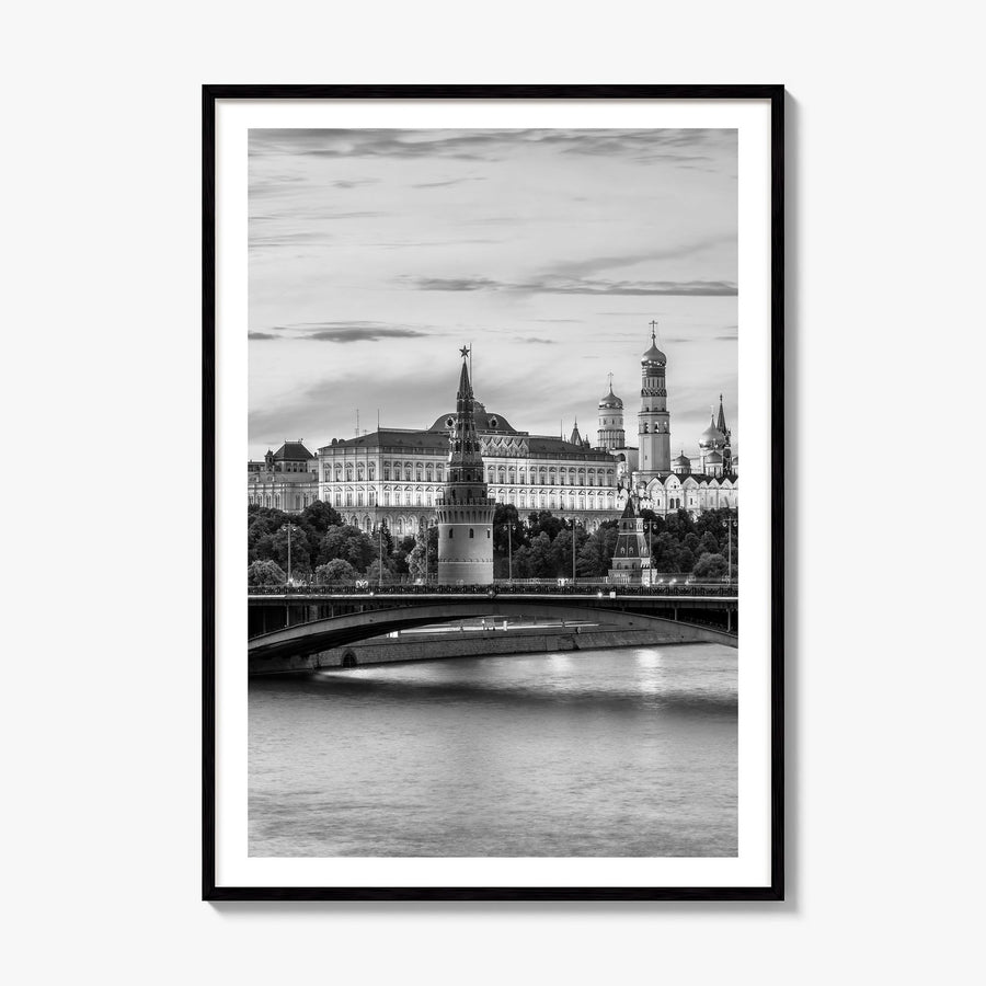 Moscow, Russia Photo Poster, framed poster mockup, white border