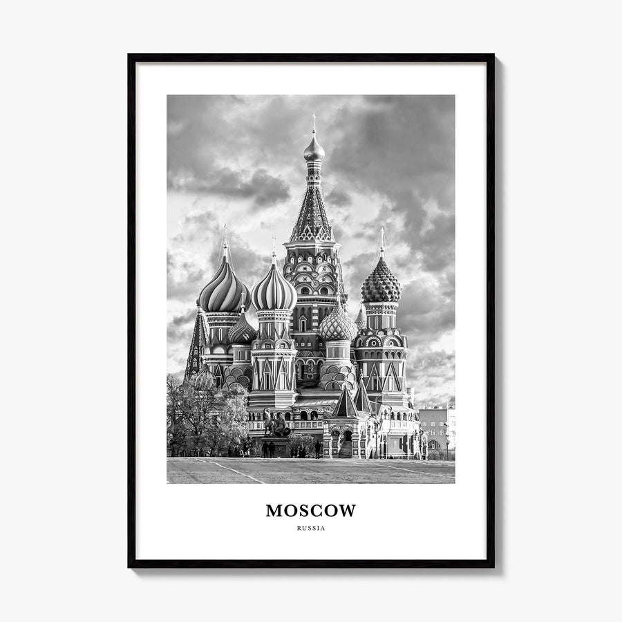 Moscow, Russia Classic No 3 Poster, framed poster mockup