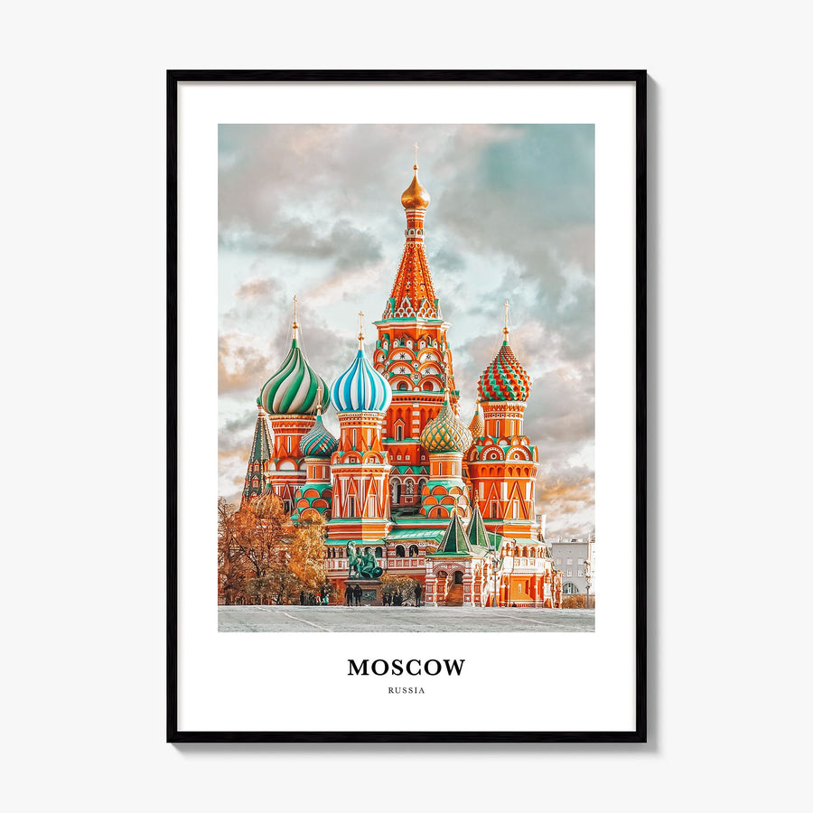 Moscow, Russia Classic No 1 Poster, framed poster mockup