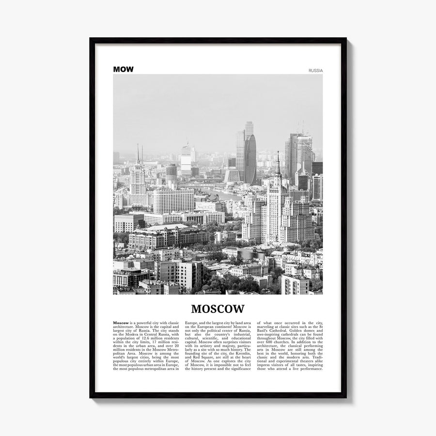 Moscow, Russia Newspaper No 2 Poster, framed poster mockup