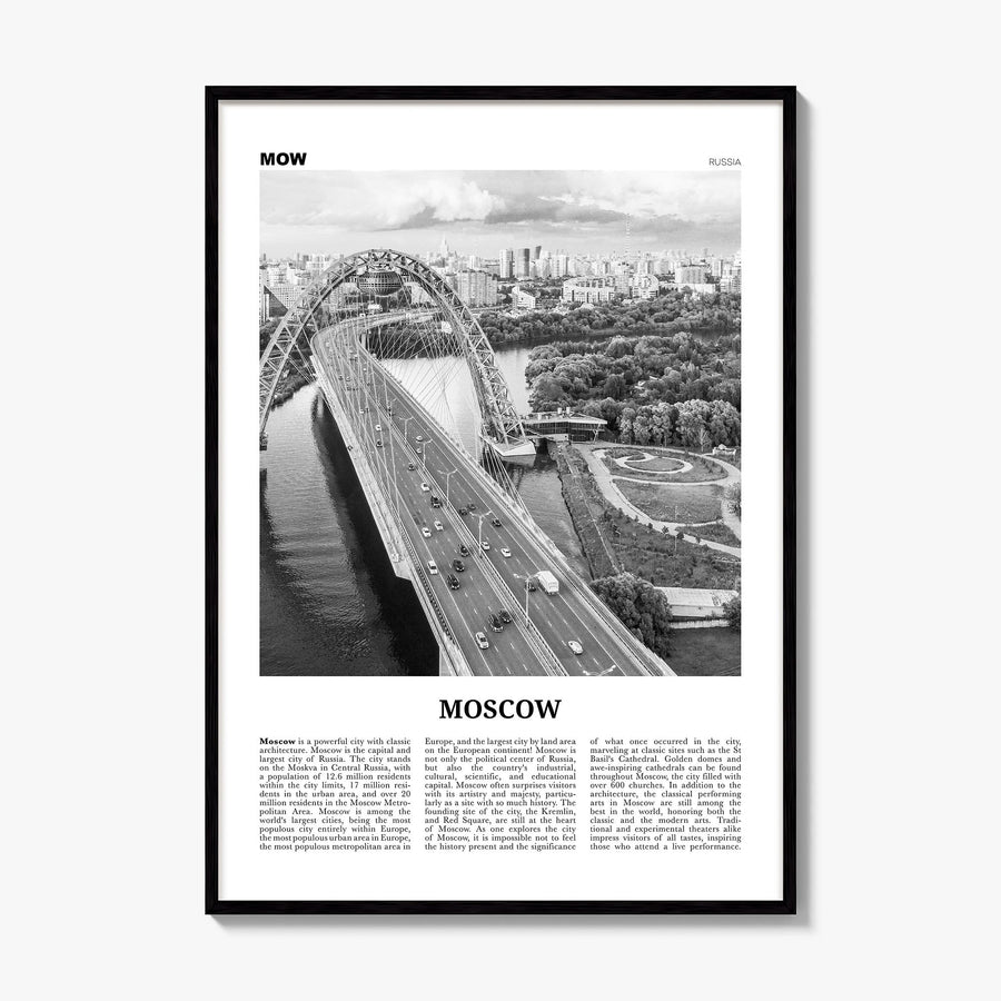 Moscow, Russia Newspaper No 3 Poster, framed poster mockup