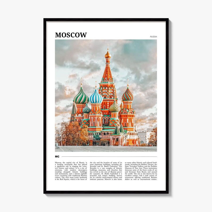 Moscow, Russia Travel No 1 Poster, framed poster mockup
