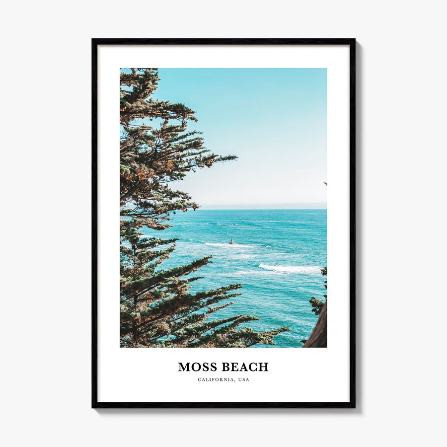 Moss Beach Classic Poster, framed poster mockup