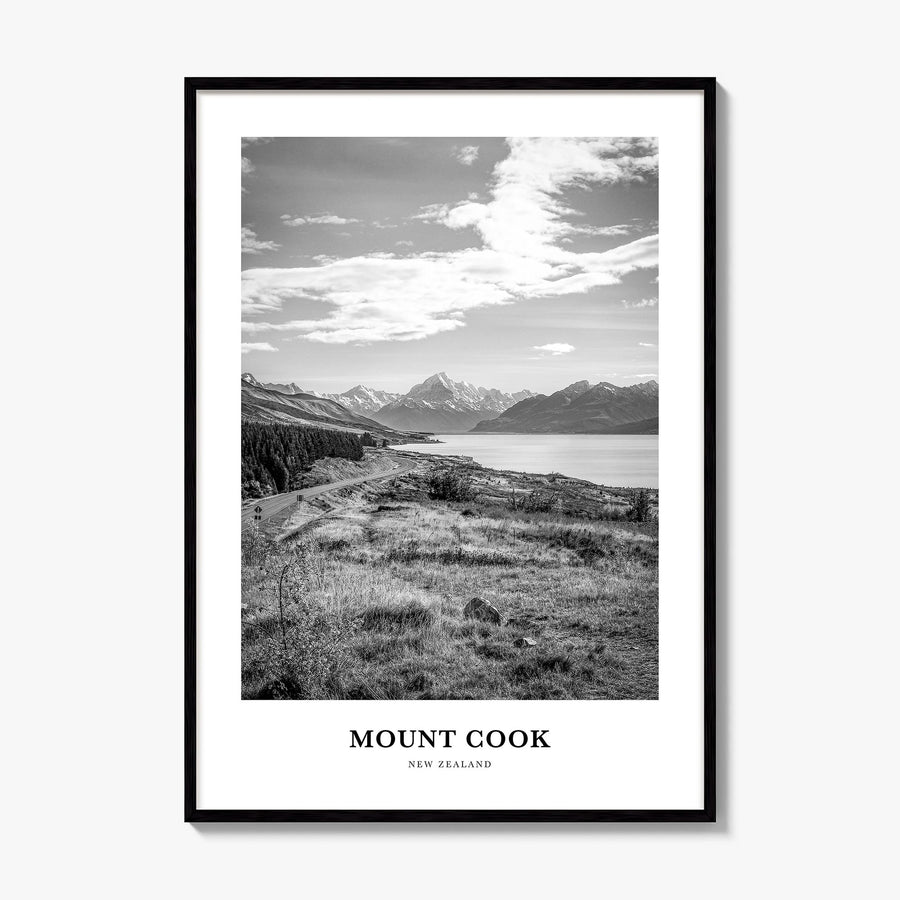 Mount Cook Classic Poster, framed poster mockup
