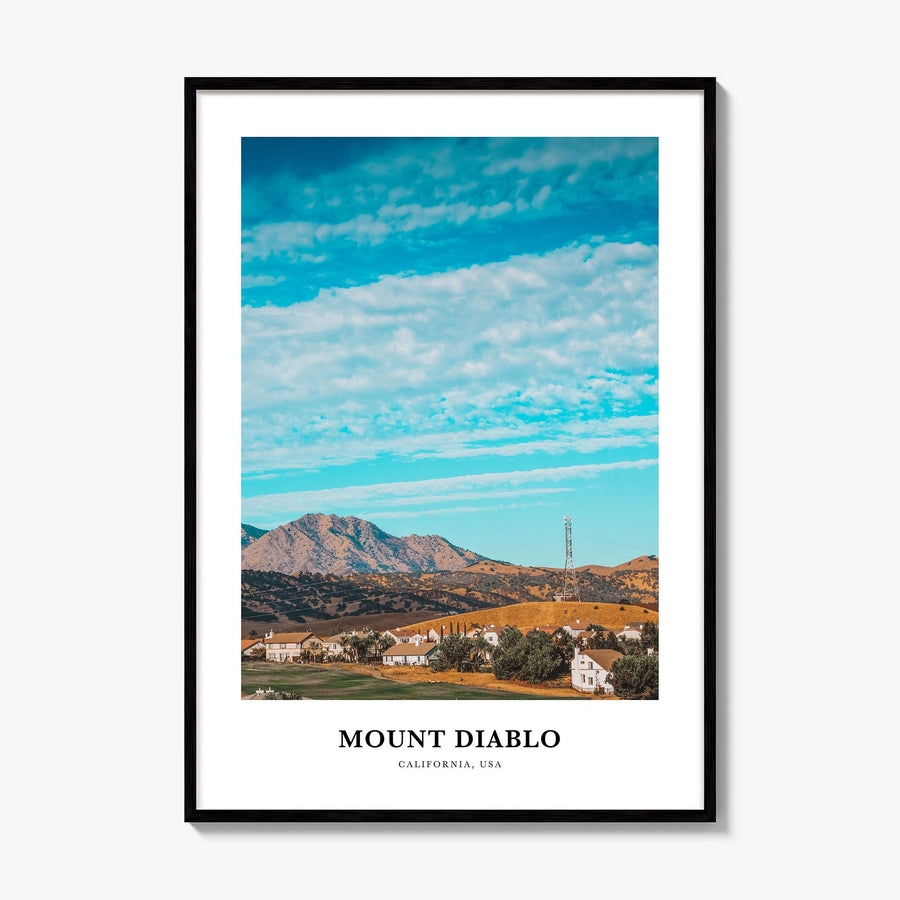 Mount Diablo Classic Poster, framed poster mockup