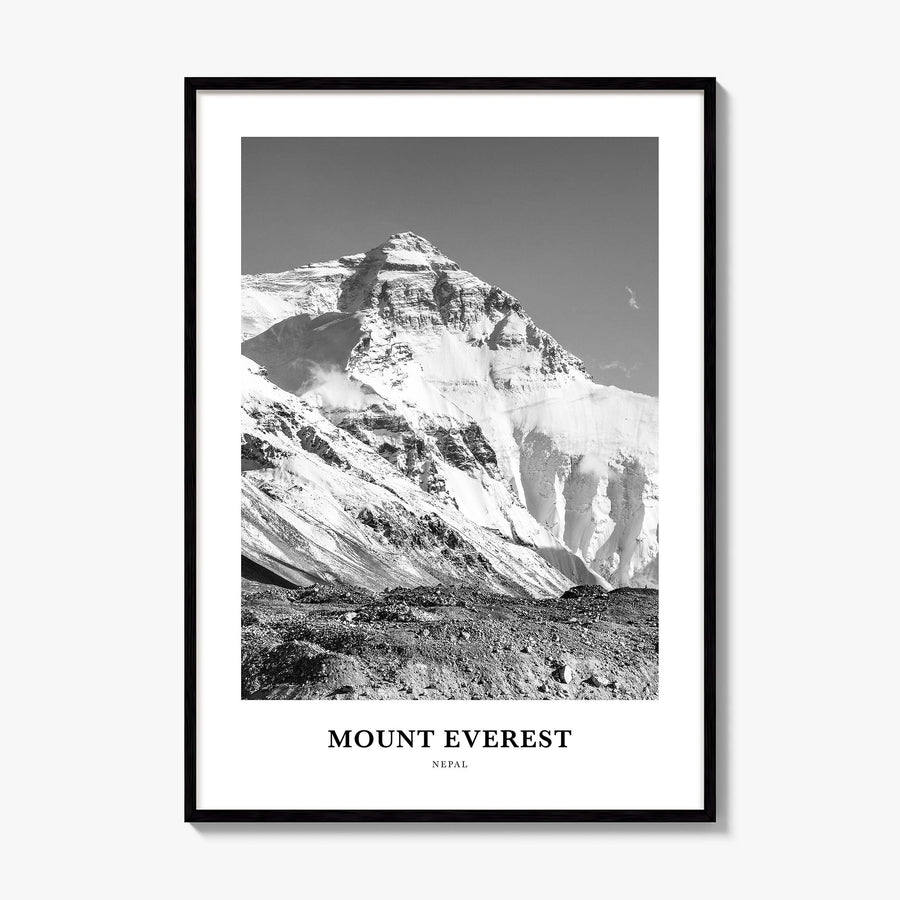 Mount Everest Classic Poster, framed poster mockup