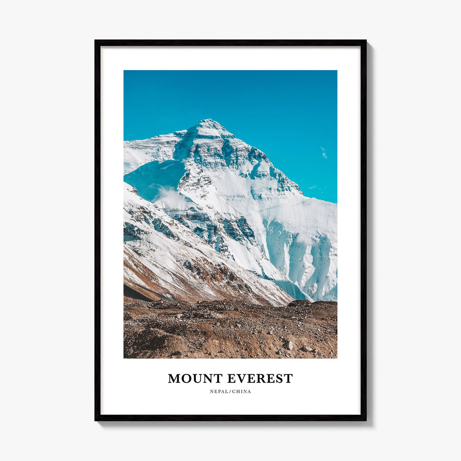 Mount Everest Classic Poster, framed poster mockup