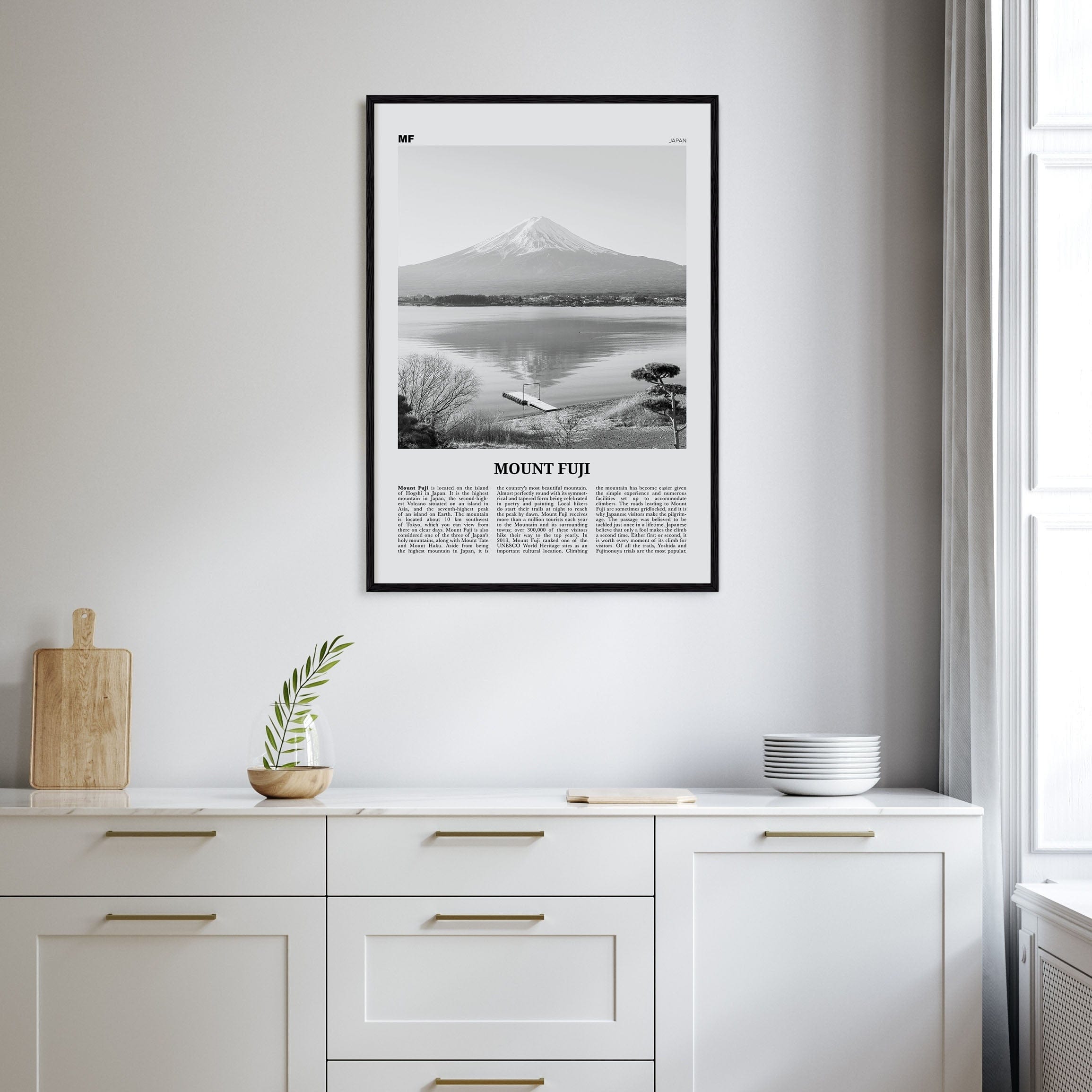 Mount Fuji Poster Nbourhood Travel B&W Poster