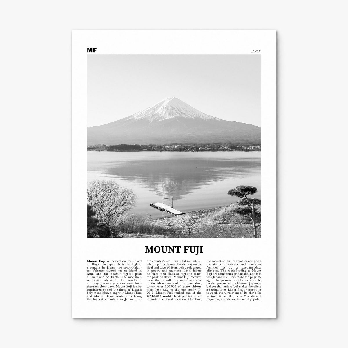 Mount Fuji Newspaper Poster, print only (unframed)