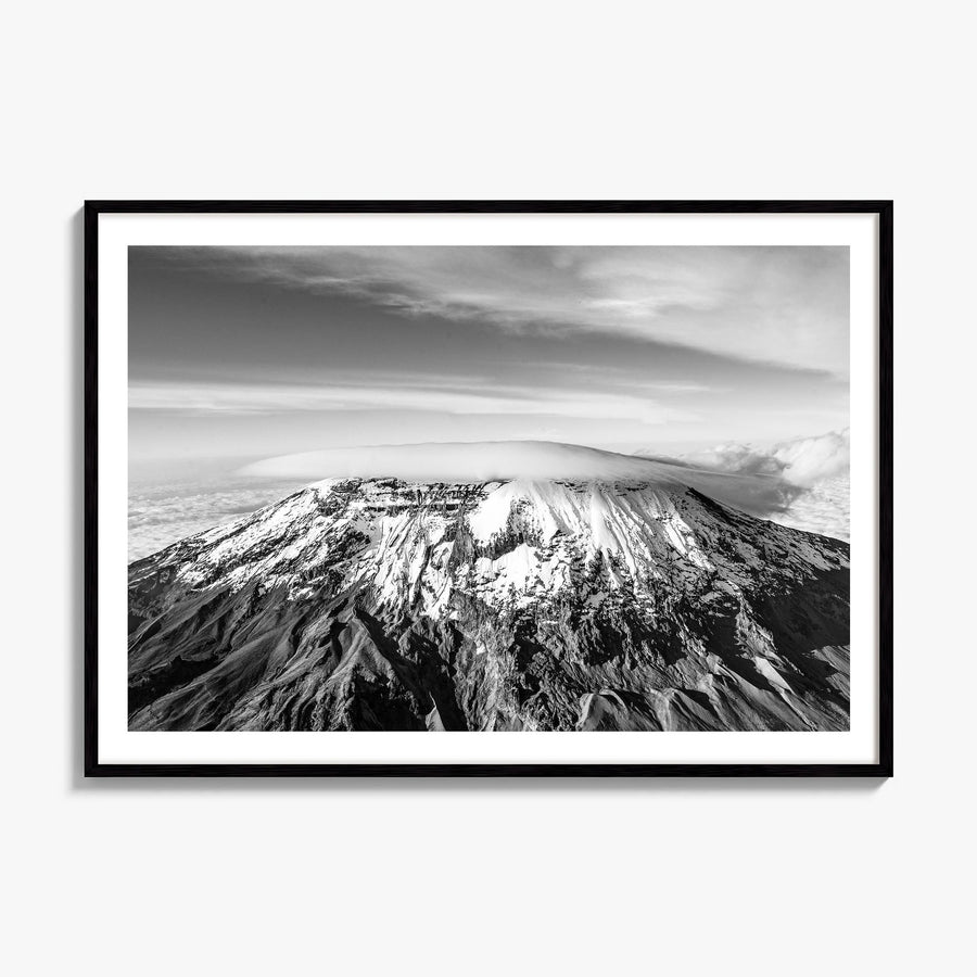Mount Kilimanjaro Photo Poster, framed poster mockup, white border