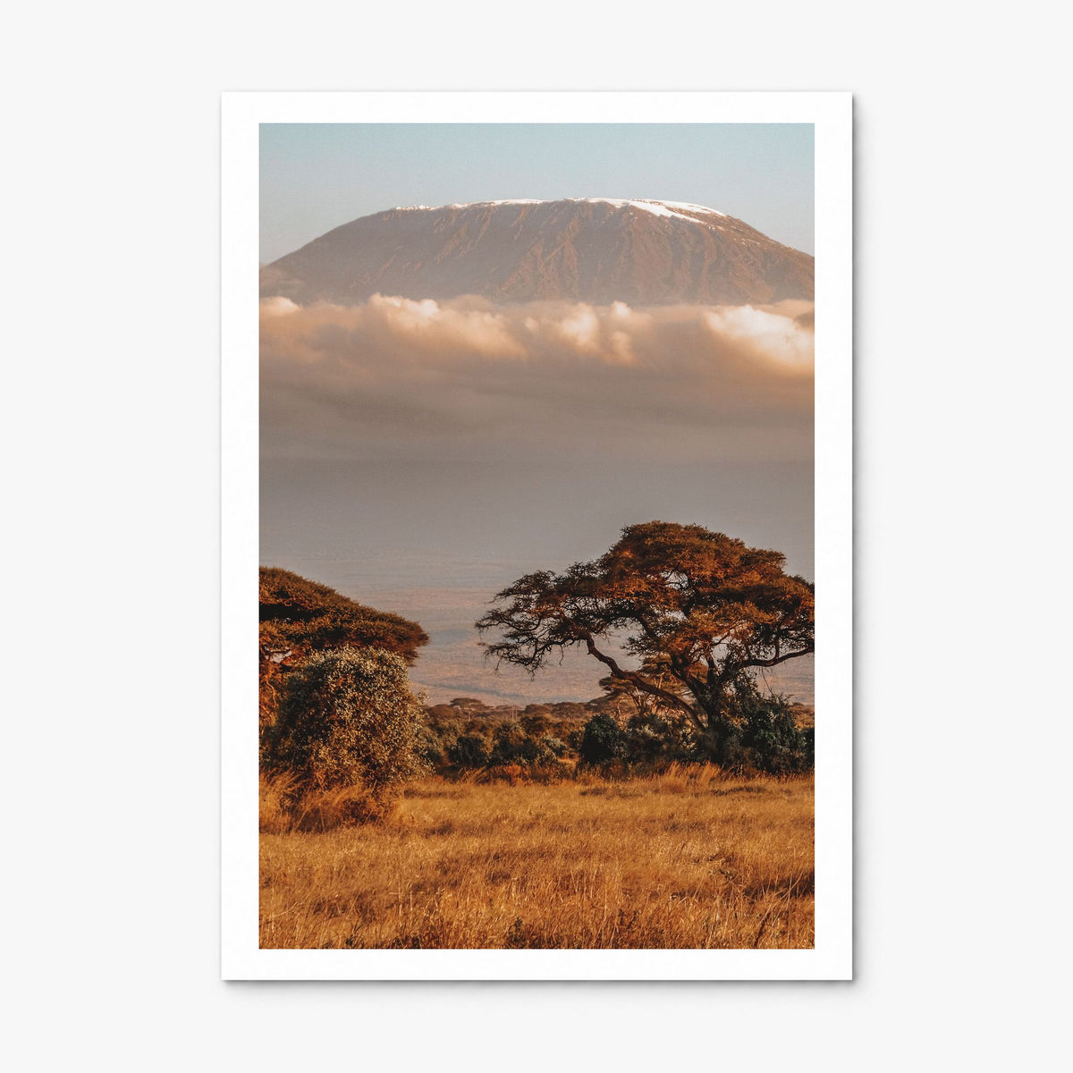 Mount Kilimanjaro Photo No 1 Poster, print only (unframed), white border