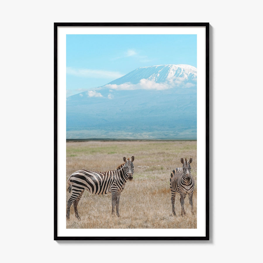 Mount Kilimanjaro Photo No 3 Poster, framed poster mockup, white border