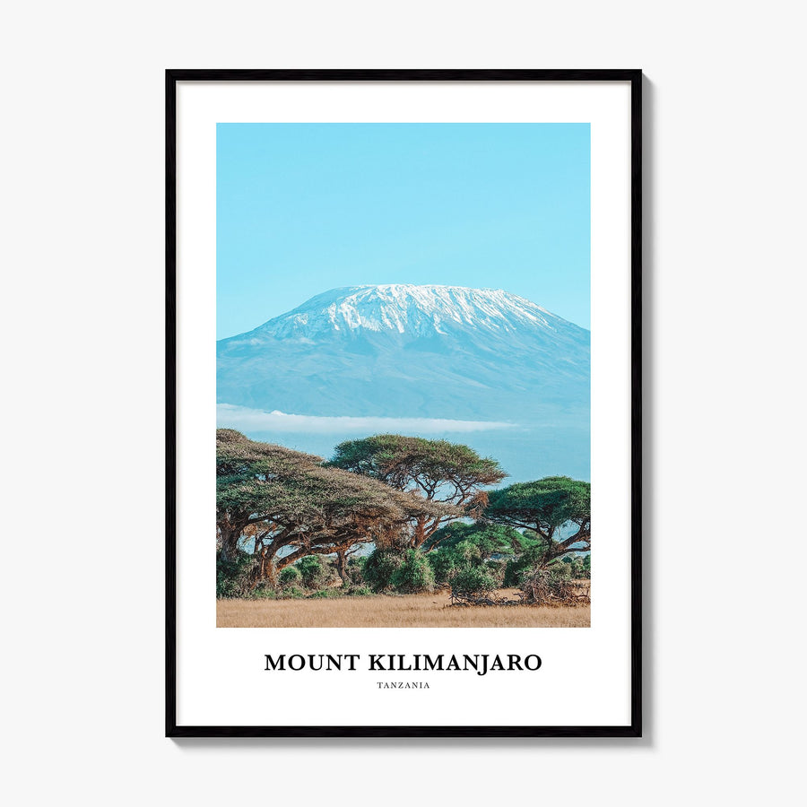 Mount Kilimanjaro Classic Poster, framed poster mockup