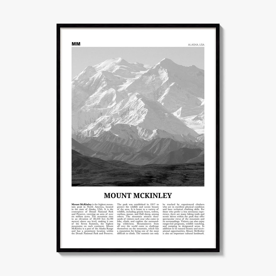 Mount Mckinley Newspaper Poster, framed poster mockup