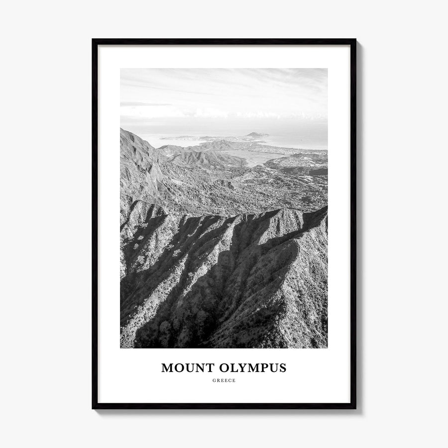 Mount Olympus Classic Poster, framed poster mockup