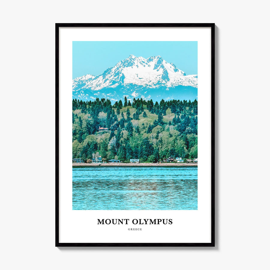Mount Olympus Classic Poster, framed poster mockup