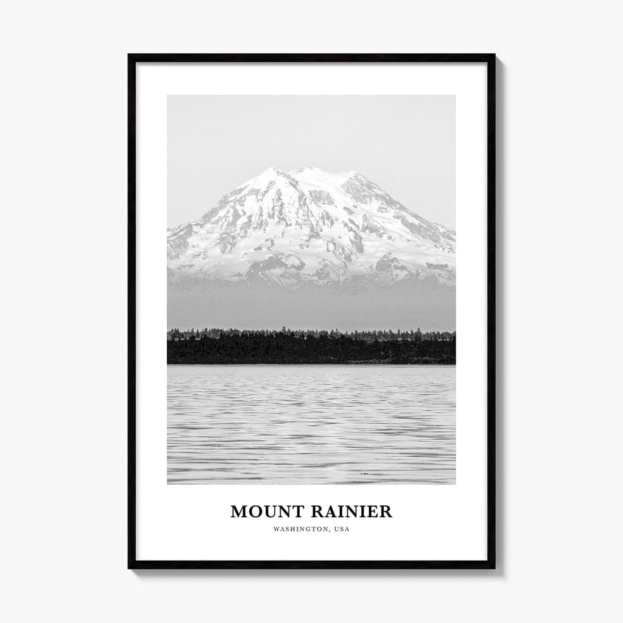Mount Rainier Classic Poster, framed poster mockup