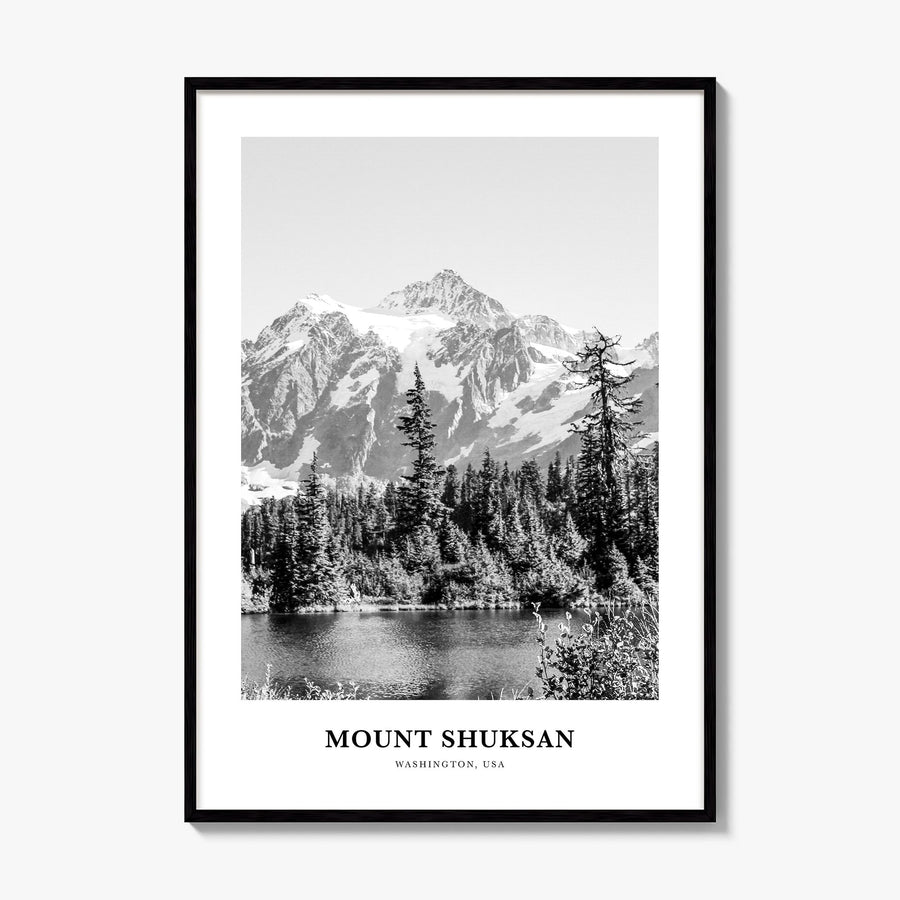 Mount Shuksan Classic Poster, framed poster mockup