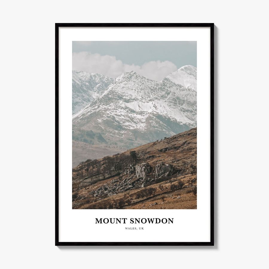 Mount Snowdon Classic Poster, framed poster mockup