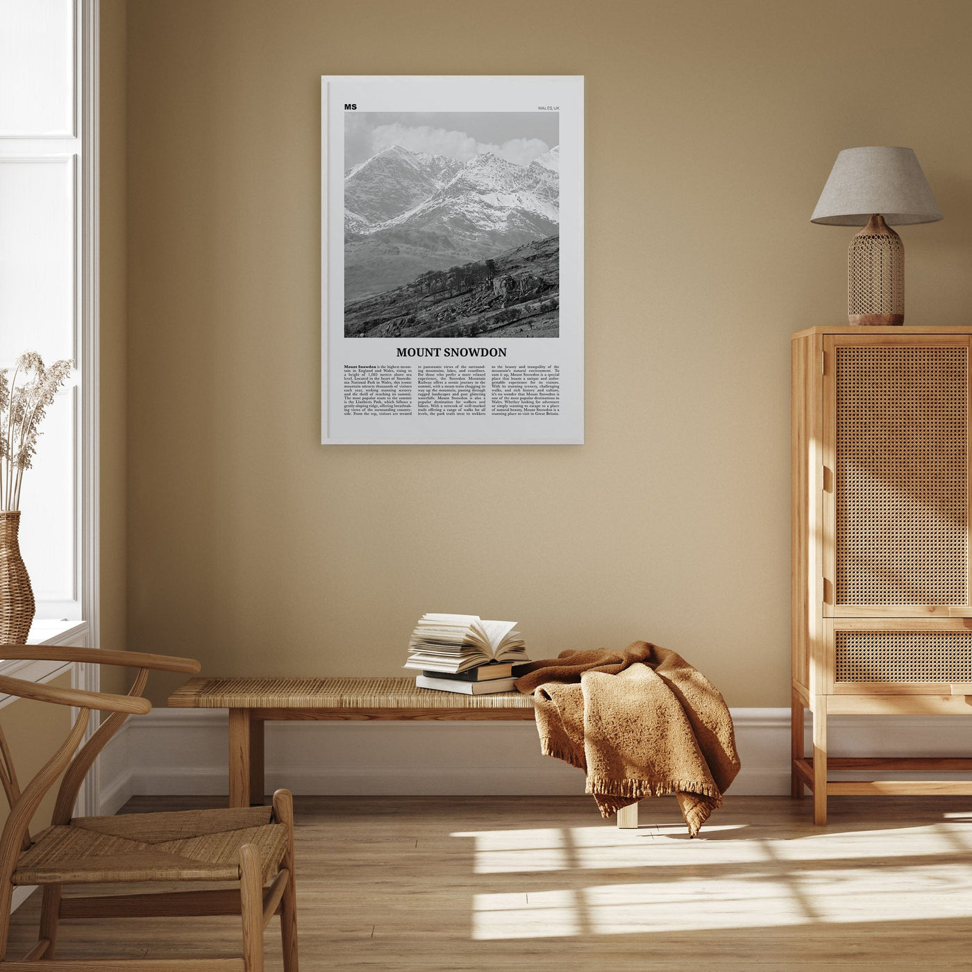 Mount Snowdon Poster Nbourhood Travel B&W Poster