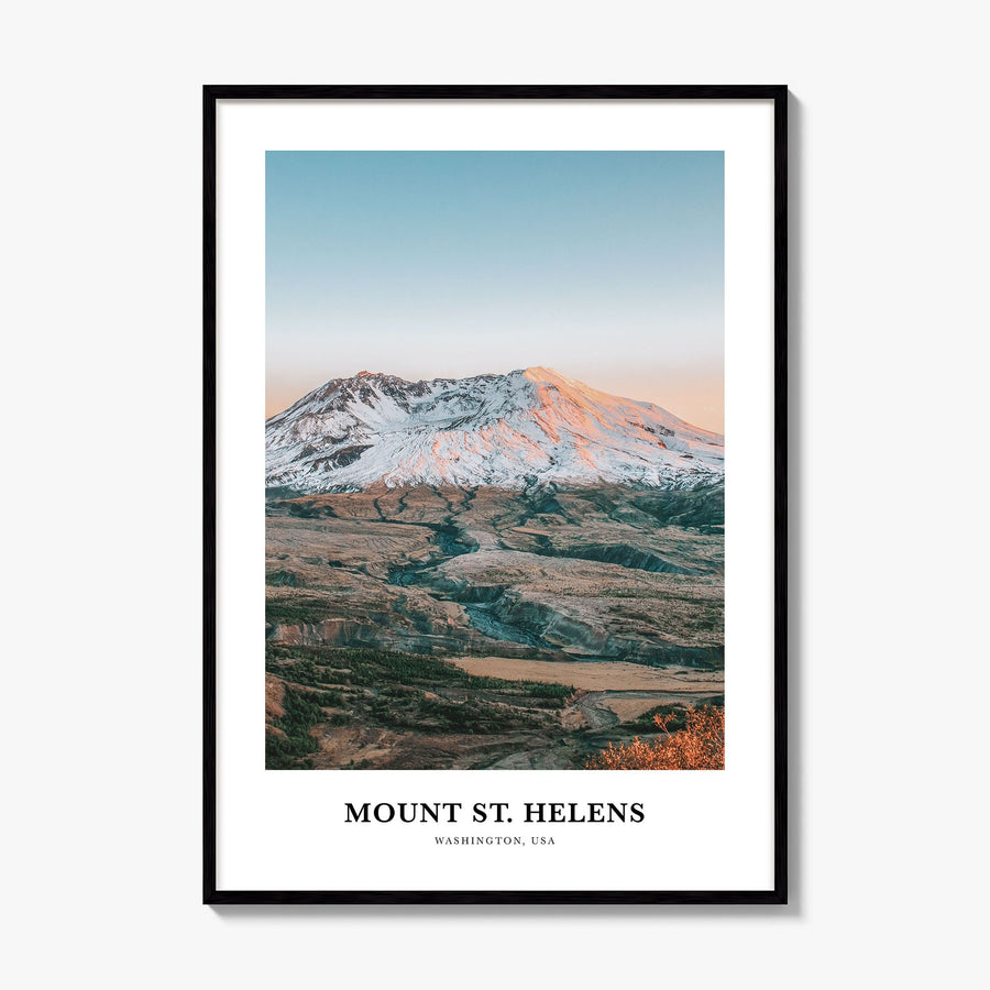 Mount St. Helens Classic Poster, framed poster mockup