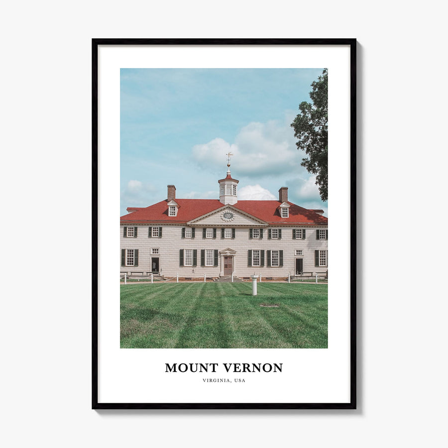 Mount Vernon Classic Poster, framed poster mockup