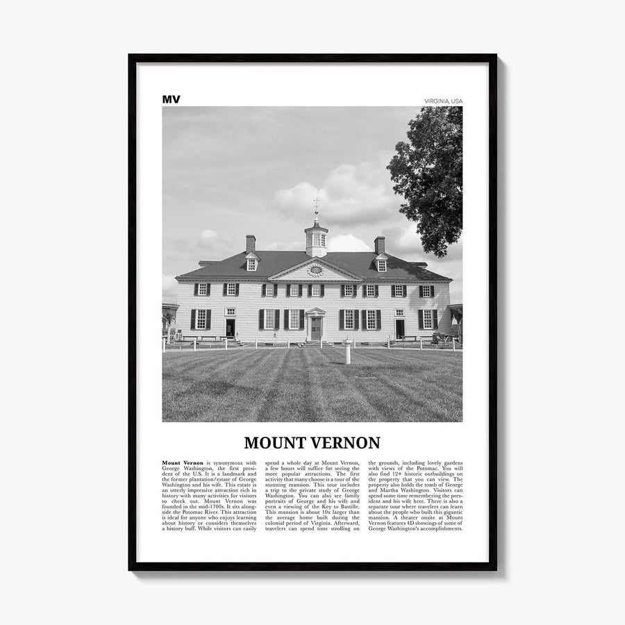 Mount Vernon Newspaper Poster, framed poster mockup