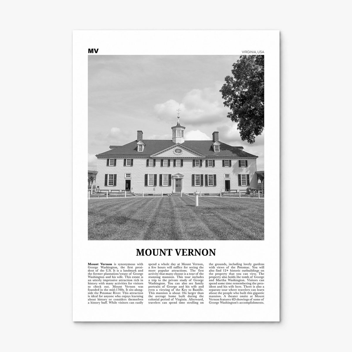 Mount Vernon Newspaper Poster, print only (unframed)