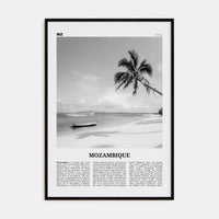 Mozambique Poster Black Wood / 8x12 in Nbourhood Travel B&W Poster