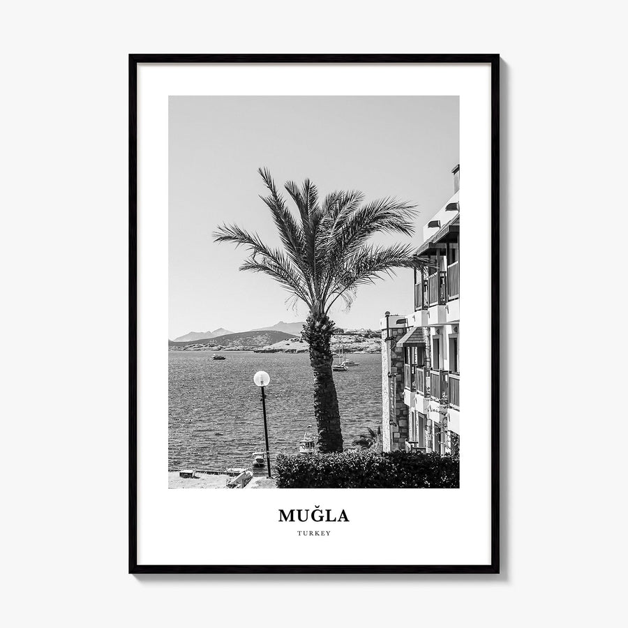Muğla Classic Poster, framed poster mockup