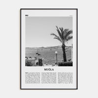 Muğla Poster None / 8x12 in Nbourhood Travel B&W Poster