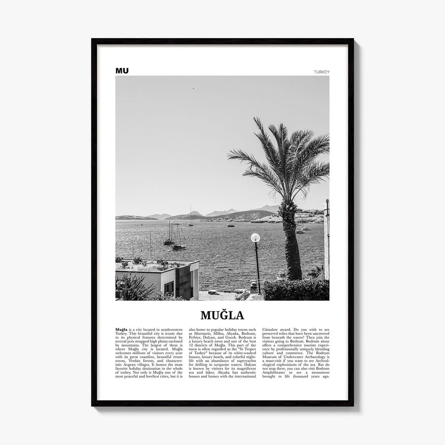 Muğla Newspaper Poster, framed poster mockup