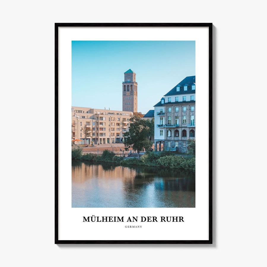 Mülheim an der Ruhr Classic Poster, framed poster mockup