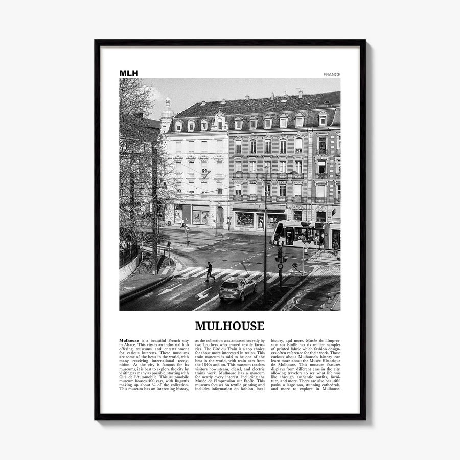 Mulhouse Newspaper Poster, framed poster mockup