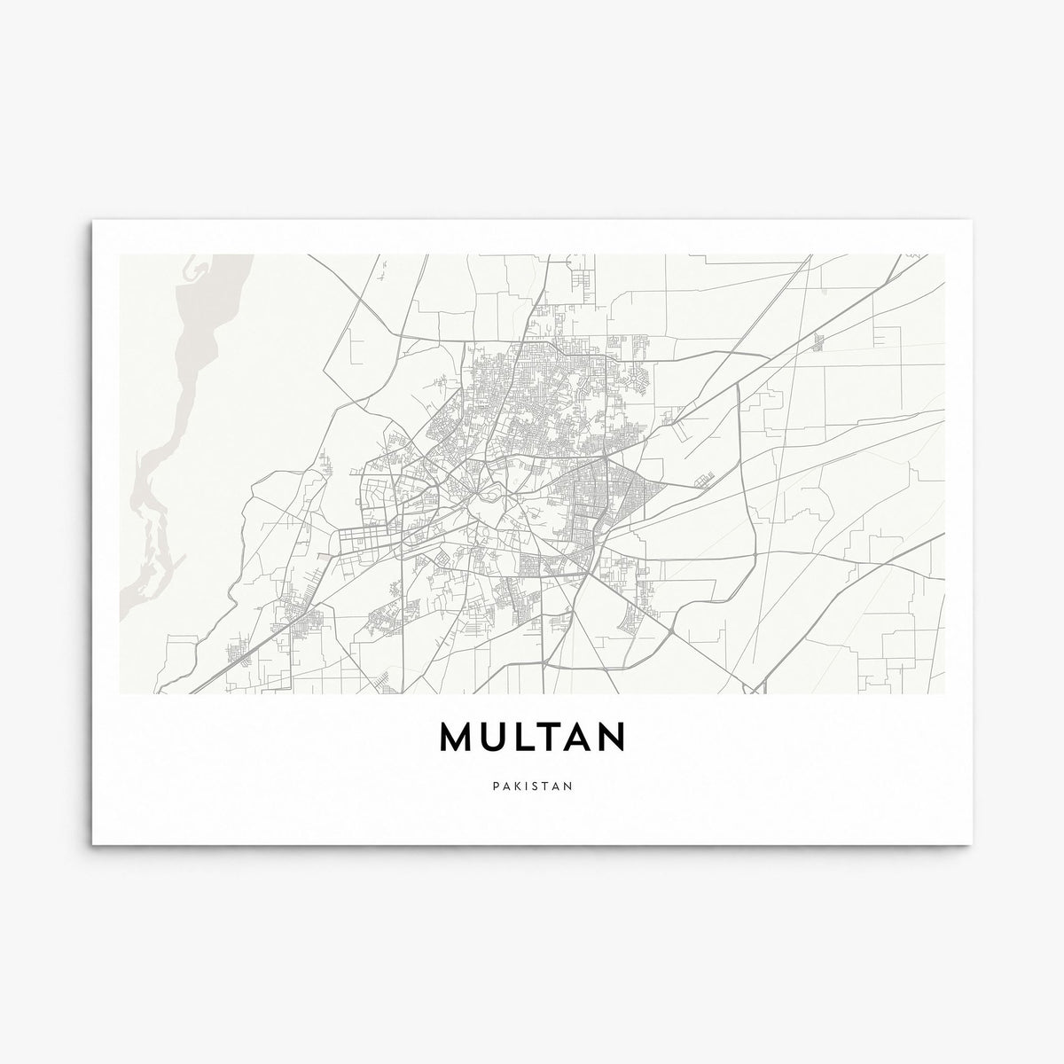Multan Map Poster, print only (unframed)