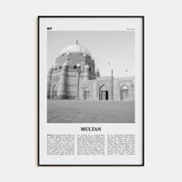 Multan Poster None / 8x12 in Nbourhood Travel B&W Poster