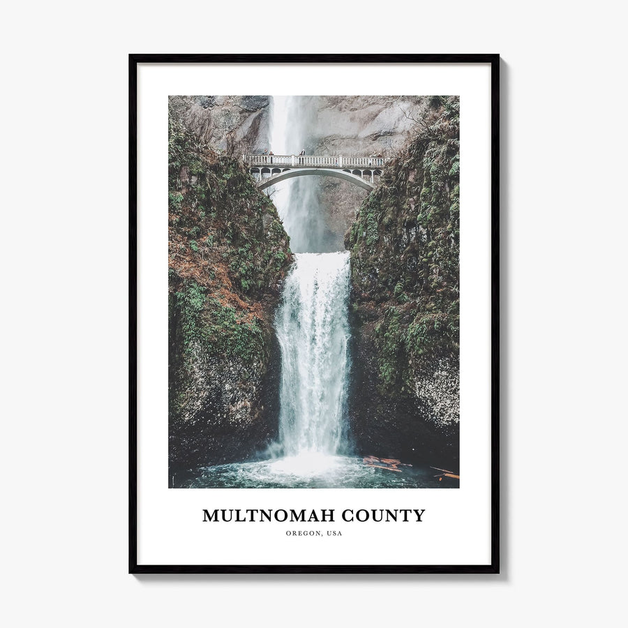 Multnomah County Classic Poster, framed poster mockup