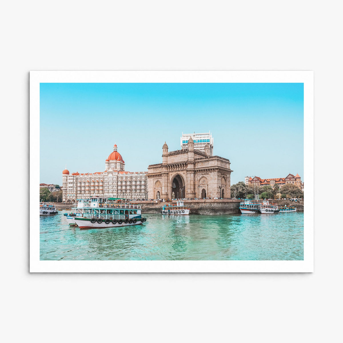 Mumbai Photo Poster, print only (unframed), white border