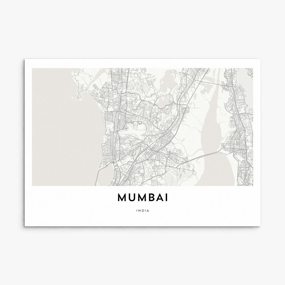 Mumbai Map Poster, print only (unframed)