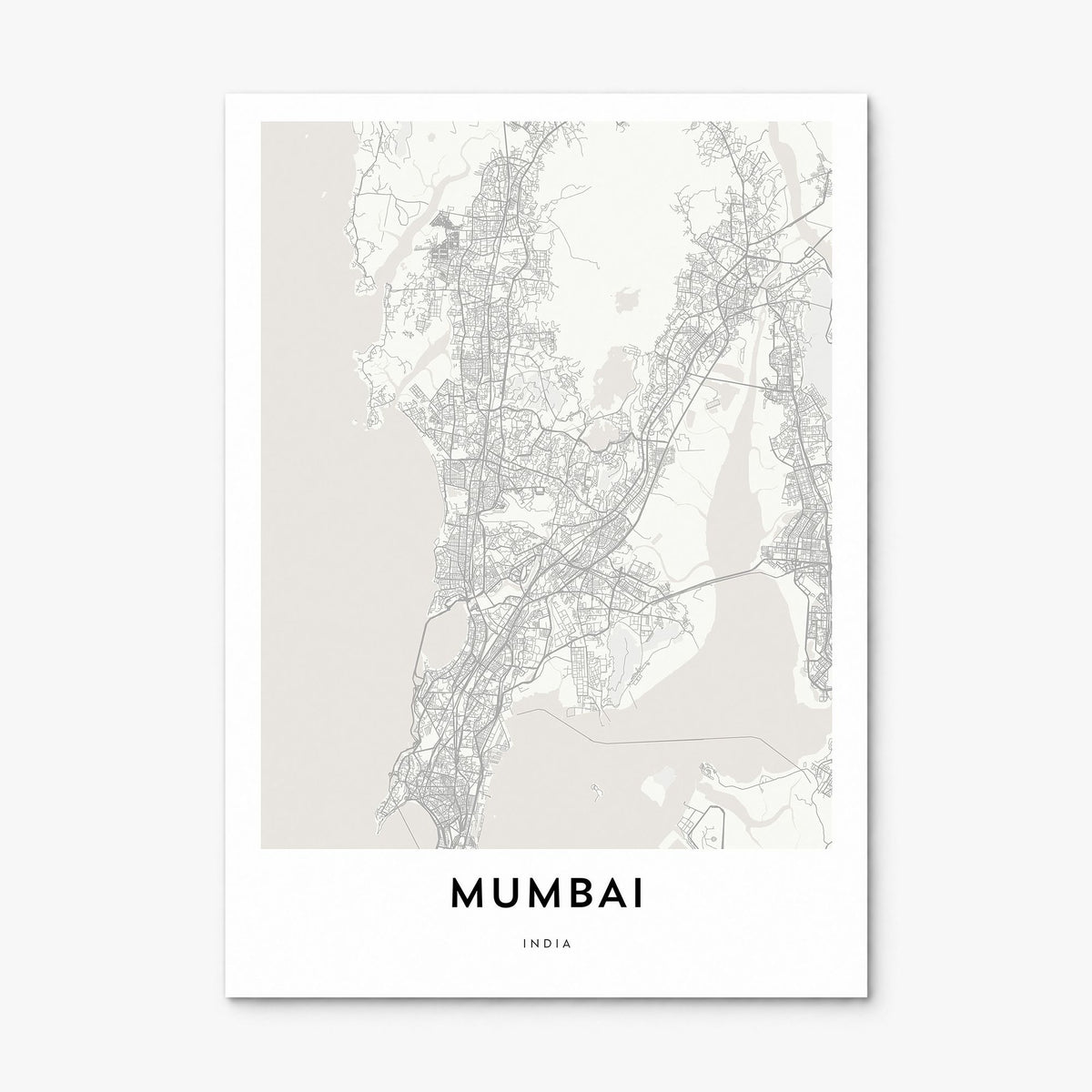 Mumbai Map Poster, print only (unframed)