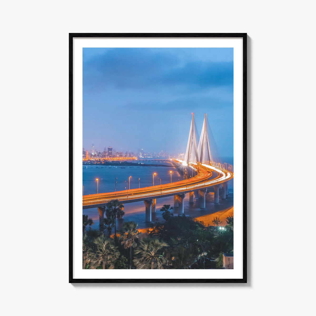 Mumbai no. 2 colorful photo poster of India – vertical wall art, unframed print shown in interior mockup