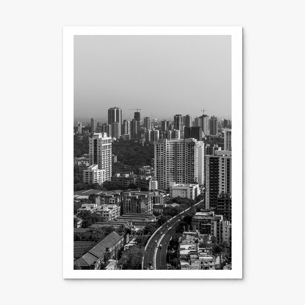 Mumbai Photo Poster, print only (unframed), white border