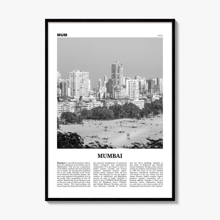 Mumbai Newspaper Poster, framed poster mockup