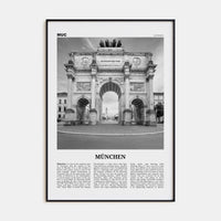 München Poster None / 8x12 in Nbourhood Travel B&W Poster