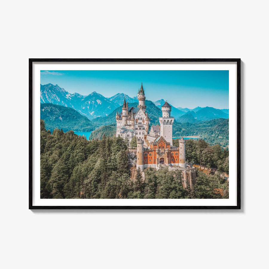 Munich colorful photo poster of Germany – horizontal wall art, unframed print shown in interior mockup