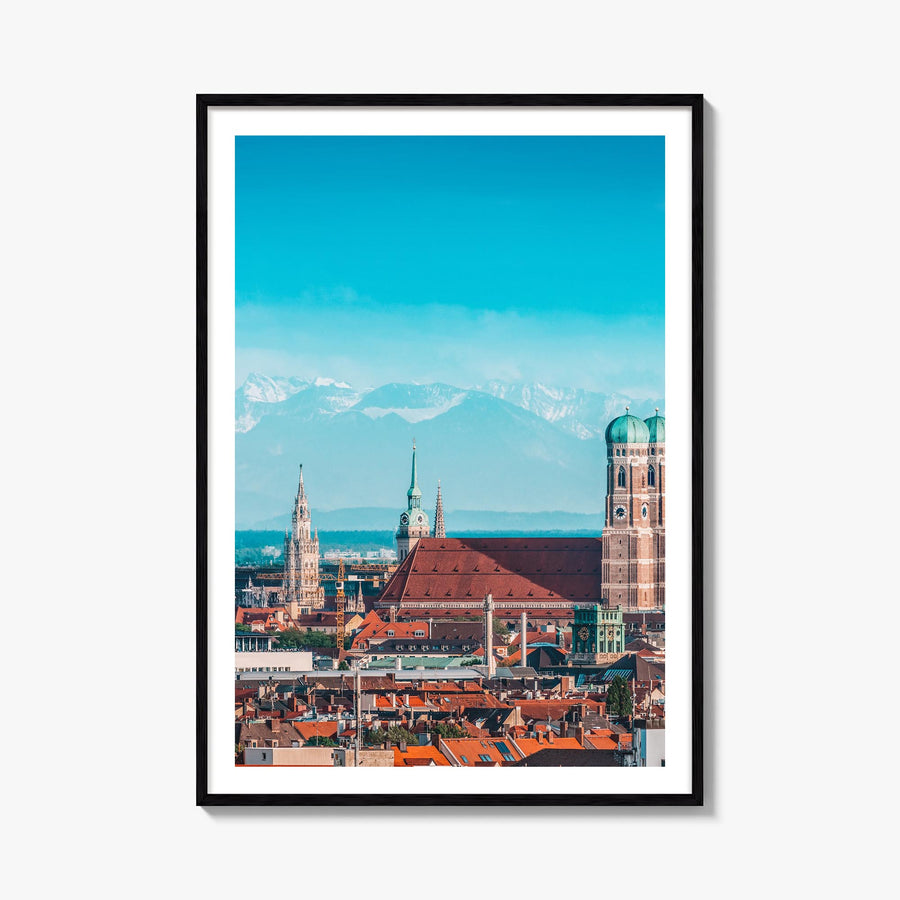 Munich no. 1 colorful photo poster of Germany – vertical wall art, unframed print shown in interior mockup