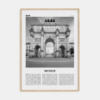 Munich No 2 Poster Natural Wood / 8x12 in Nbourhood Travel B&W Poster