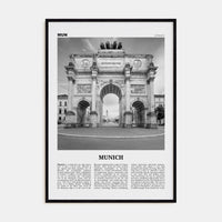 Munich No 2 Poster Black Wood / 8x12 in Nbourhood Travel B&W Poster