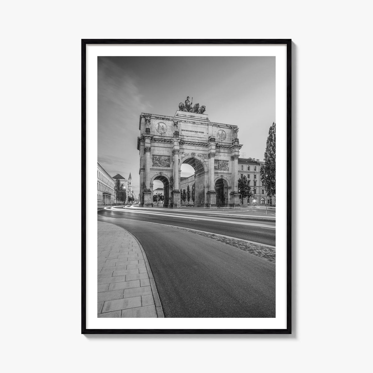 Munich no. 3 black & white photo poster of Germany – vertical wall art, unframed print shown in interior mockup