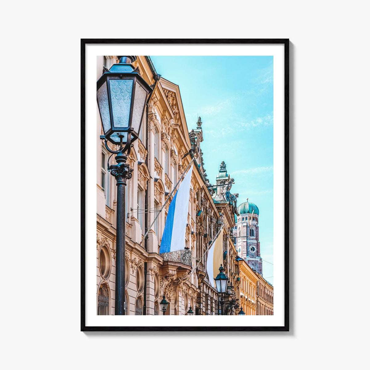 Munich no. 3 colorful photo poster of Germany – vertical wall art, unframed print shown in interior mockup